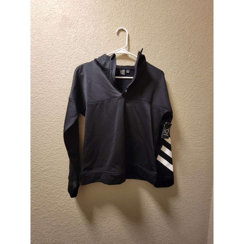 NWT Ideology Hoodie Pullover Sweatshirt Black And White Size Medium